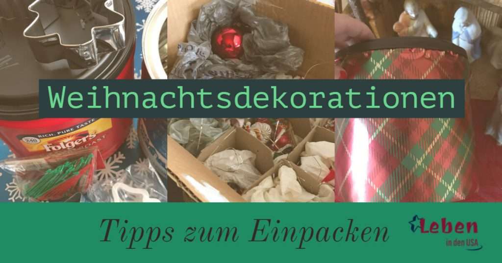 Weihnachtsdekorationen verpacken einfach und billig